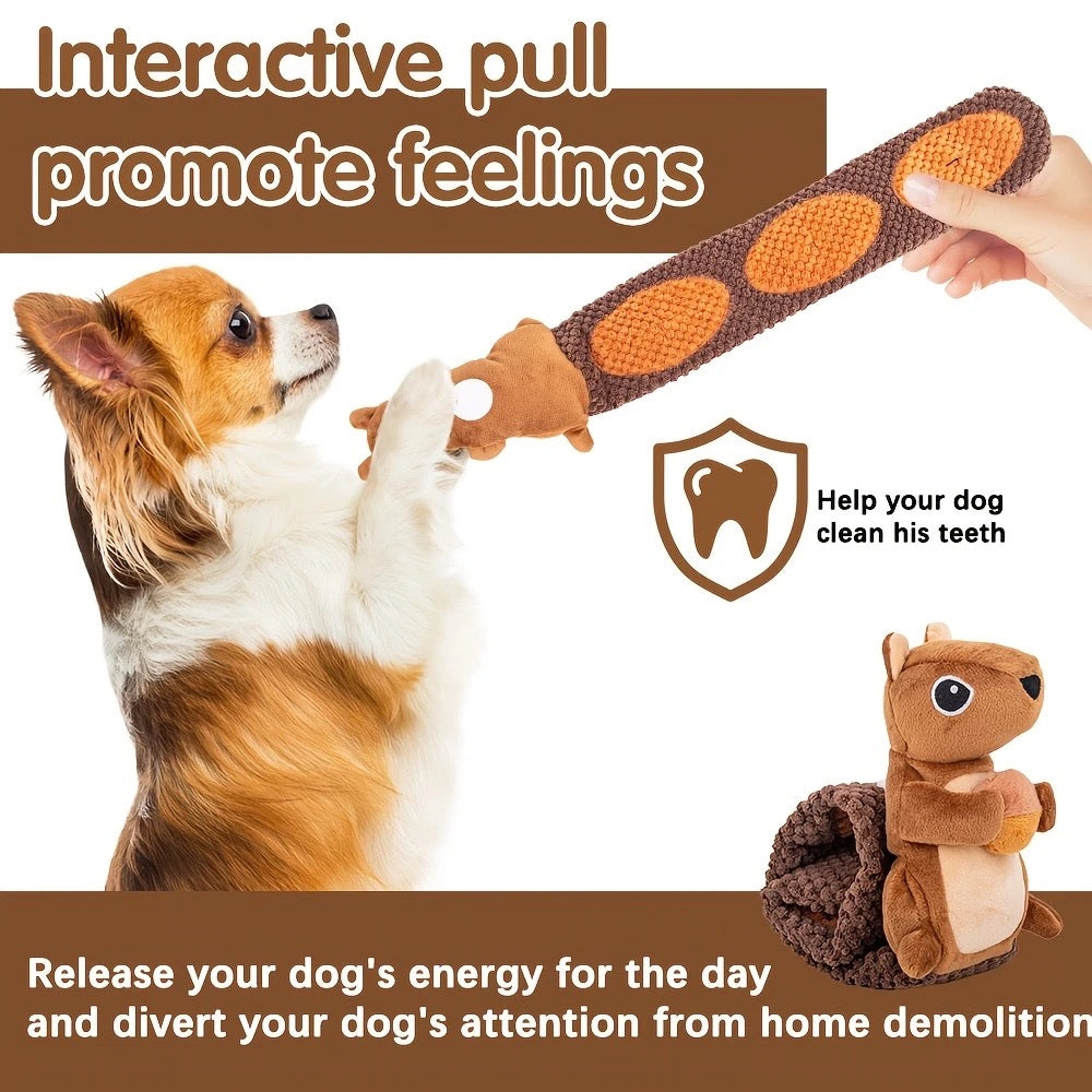 squirrel toy with tail to hide treats in
