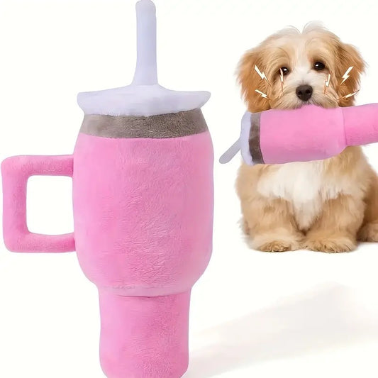 Stanley cup dog toy plush