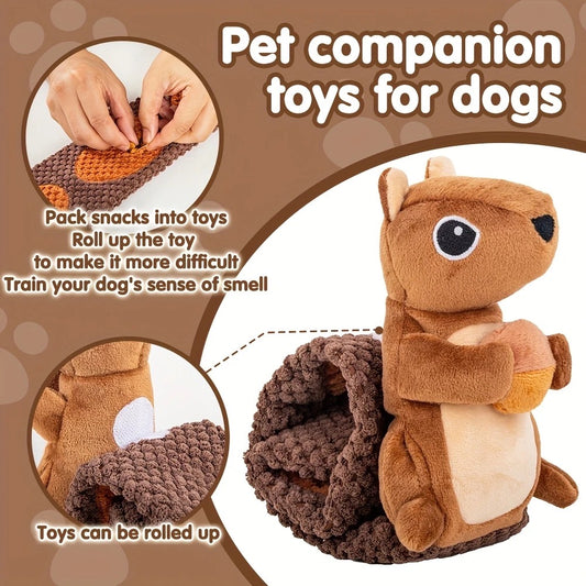 squirrel toy with tail to hide treats in