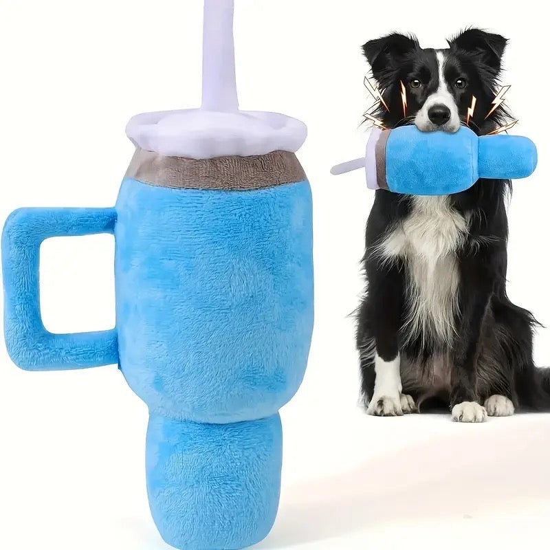 Stanley cup dog toy plush