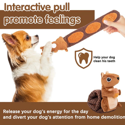 squirrel toy with tail to hide treats in